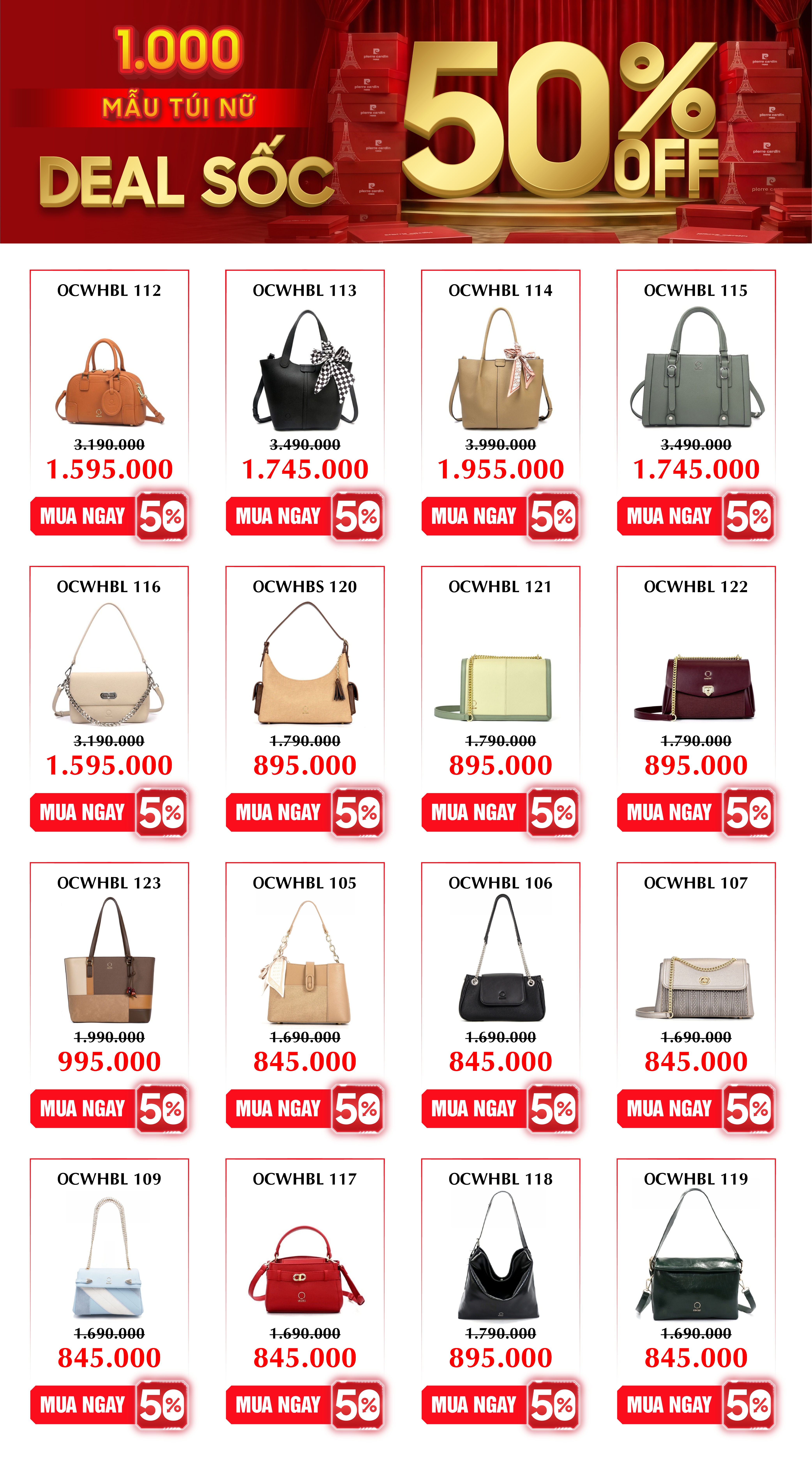 1.000 mẫu phụ kiện – Deal sốc 50% OFF