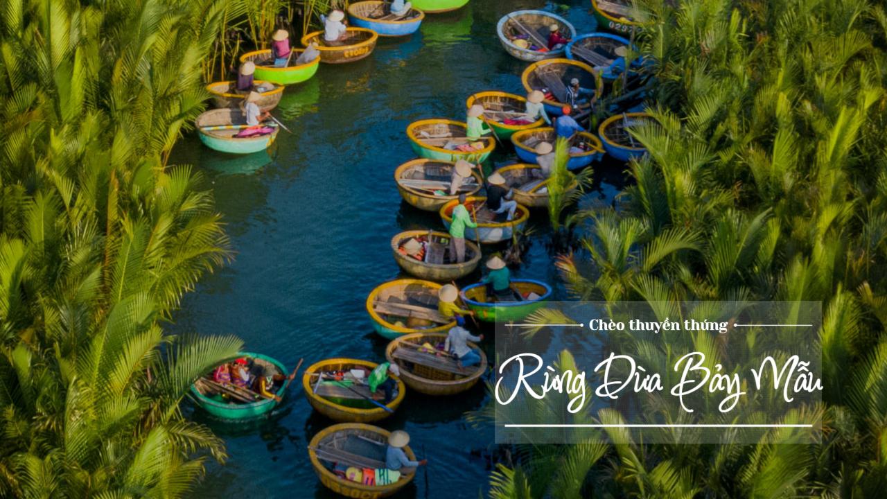 Chèo thuyền thúng giữa Rừng Dừa Bảy Mẫu