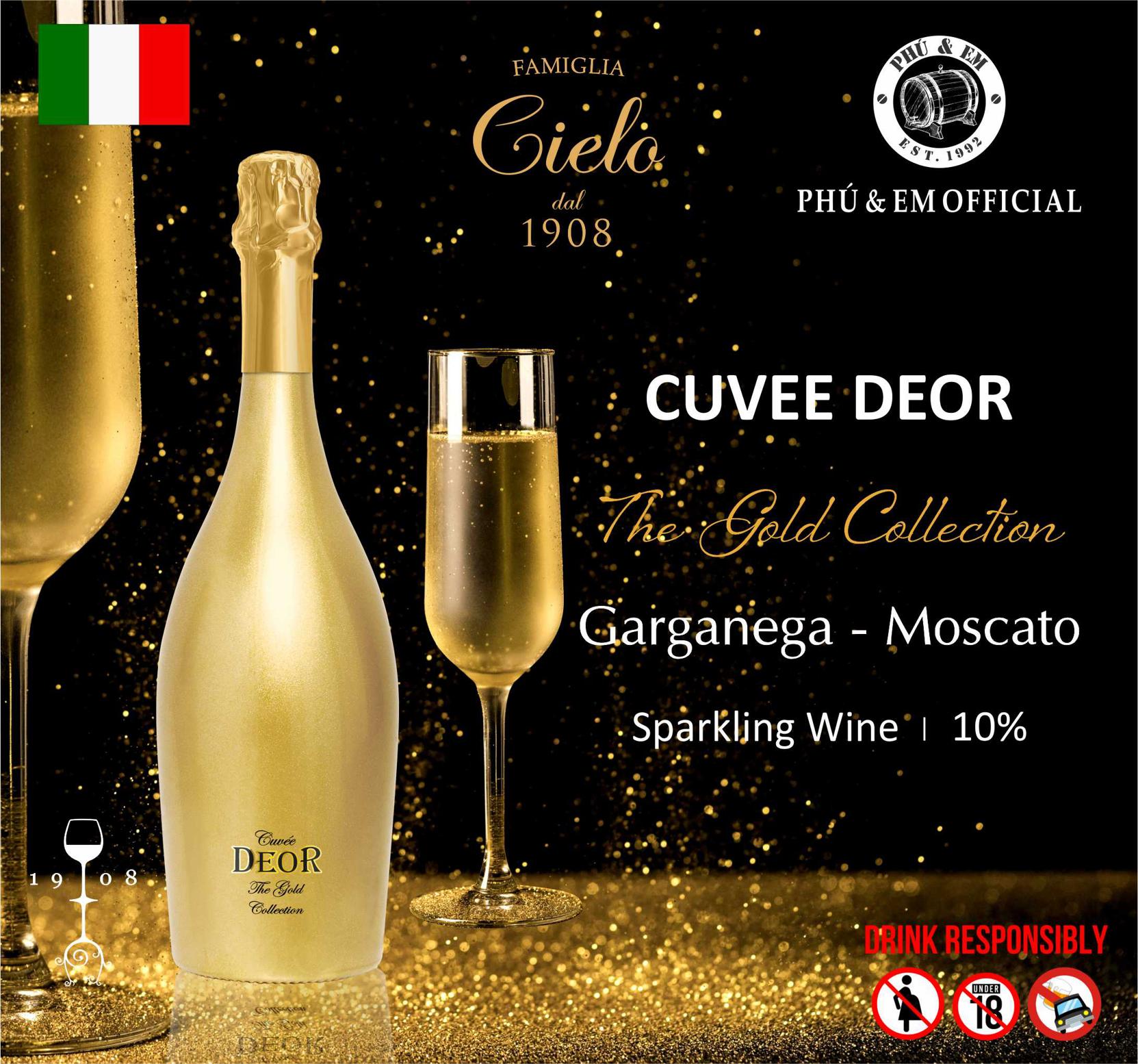 Rượu Vang Nổ Ý Cuvee Deor The Gold Collection Spumante Extra Dry