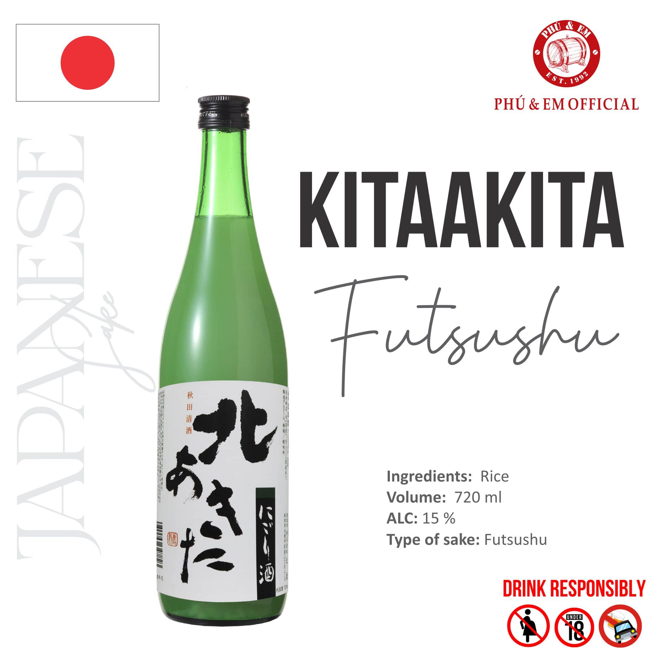  Rượu Sake Nhật Hokushika Kitaakita Nigorizake 