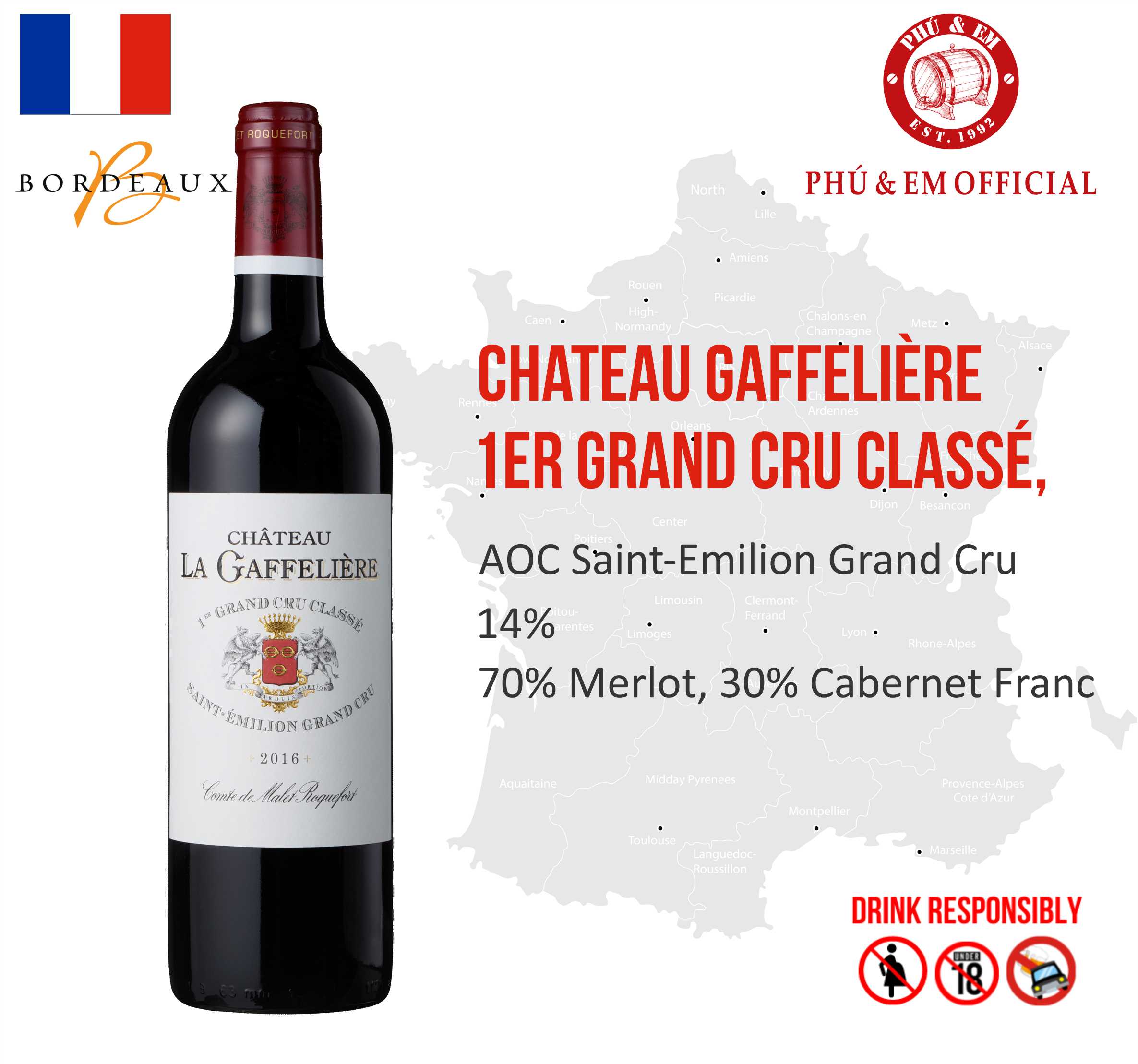 Rượu Vang Đỏ Pháp Chateau La Gaffeliere