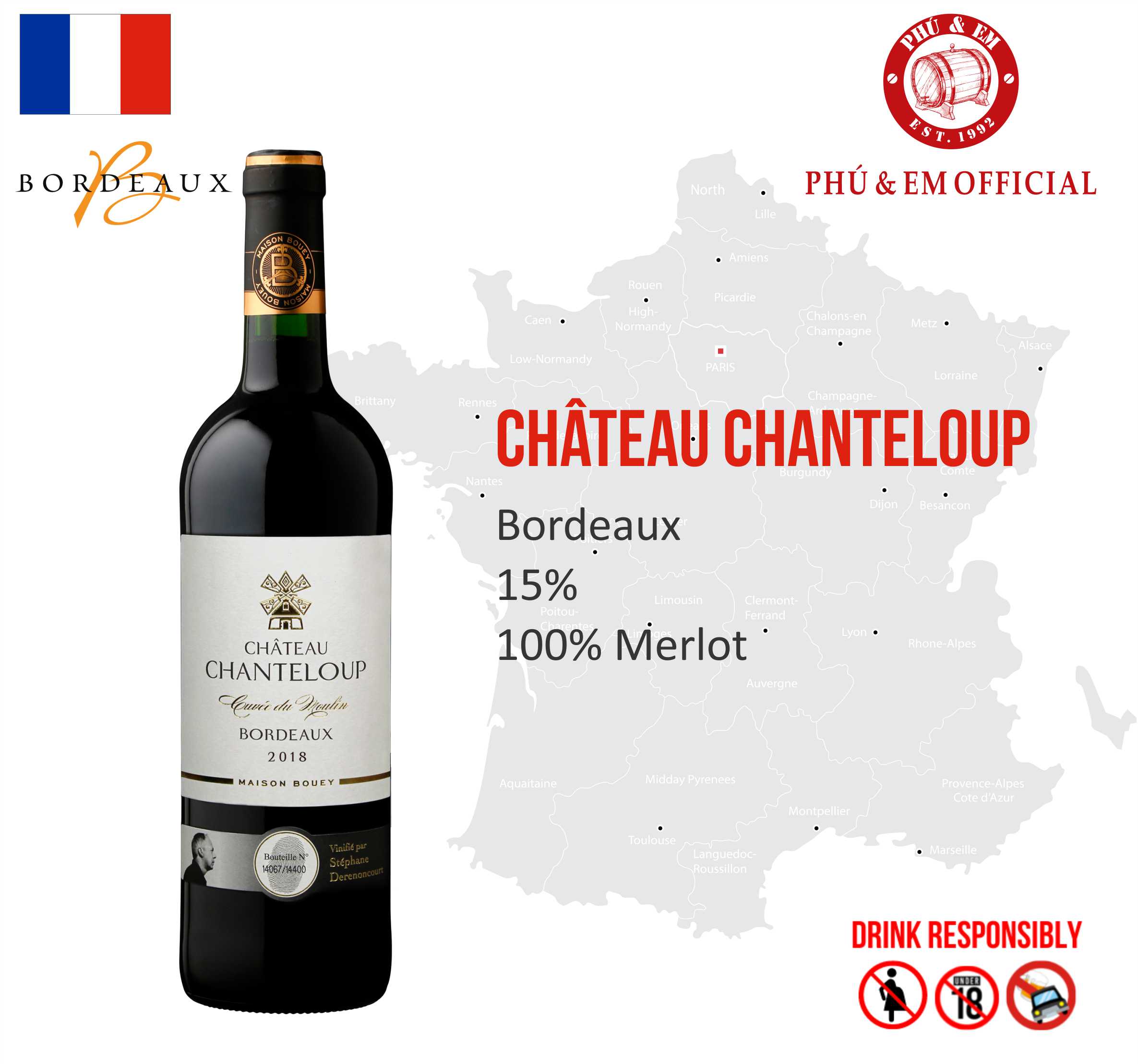  Rượu Vang Đỏ Pháp Chateau Chanteloup 