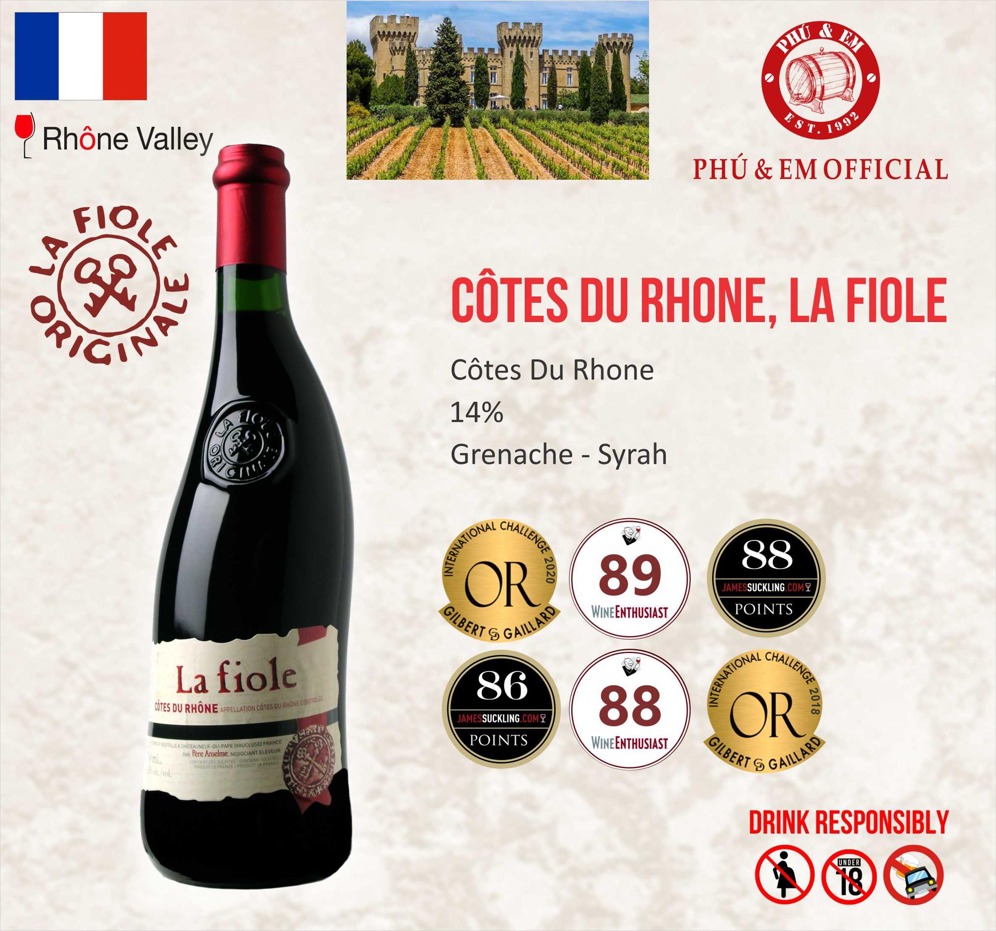  Rượu Vang Đỏ Pháp La Fiole (Special Bottle) 