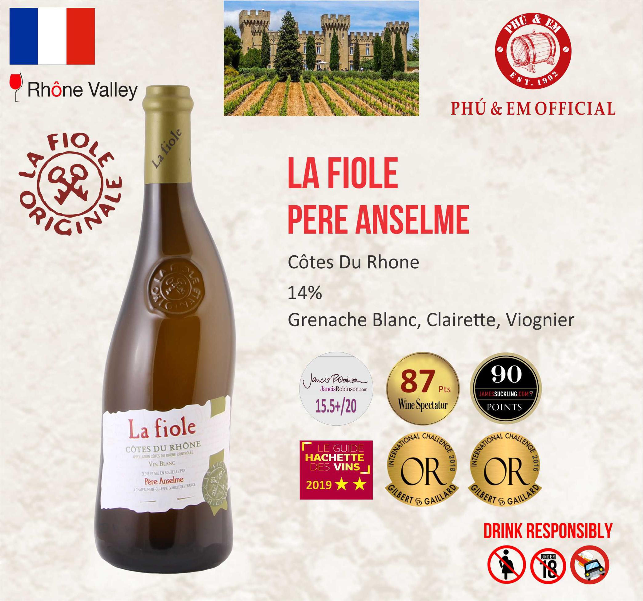  Rượu Vang Trắng Pháp La Fiole (Special Bottle) 