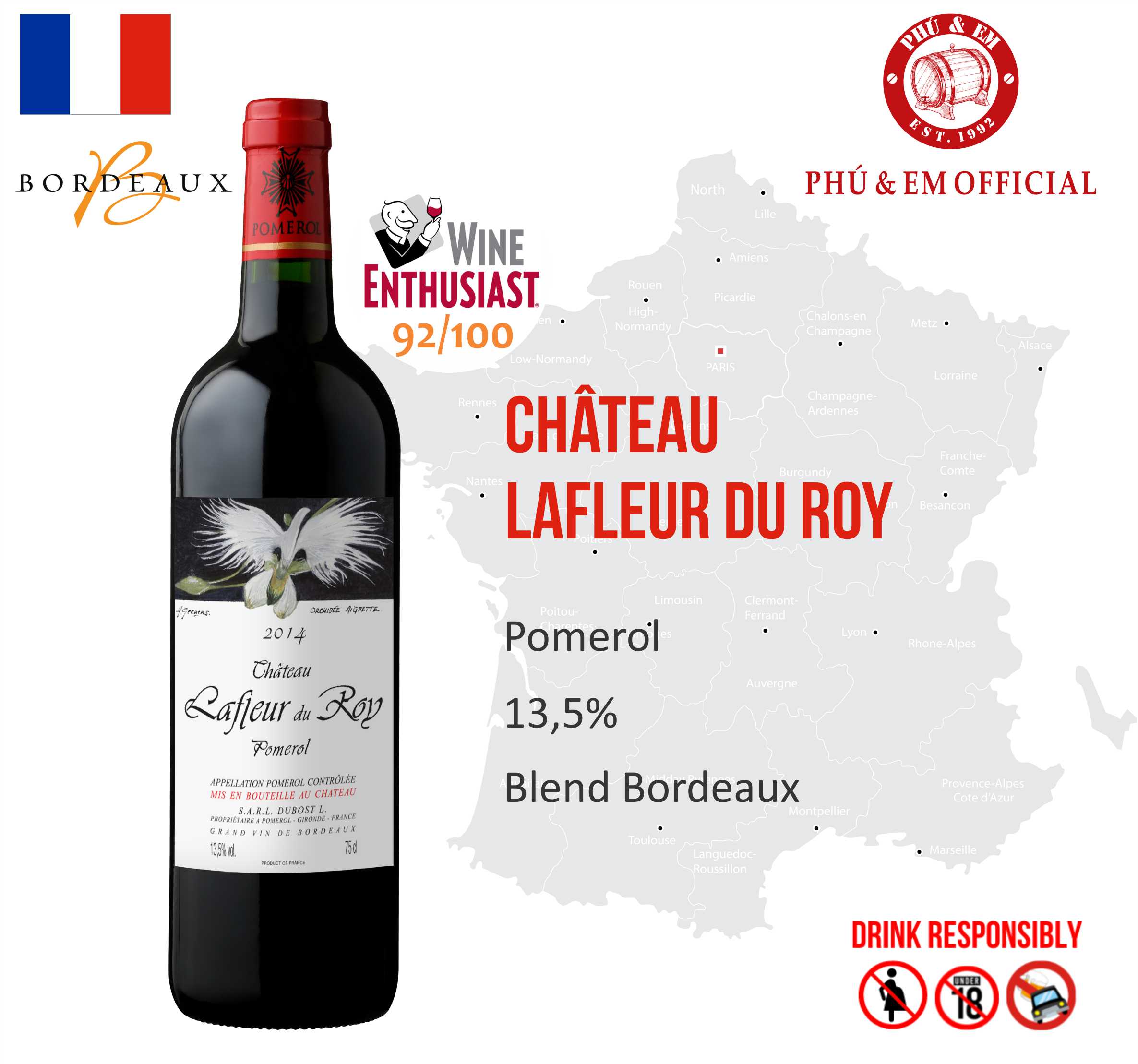  Rượu Vang Đỏ Pháp Chateau Lafleur du Roy Pomerol 