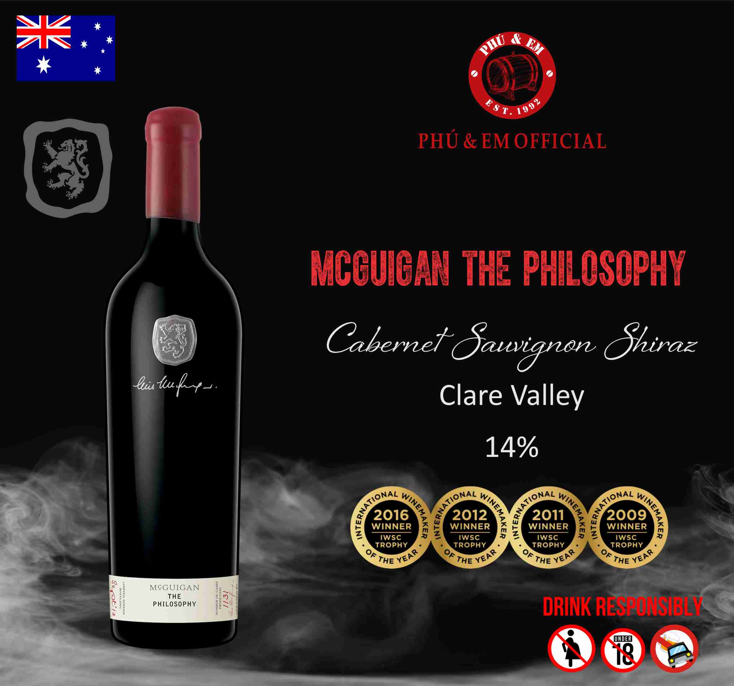  Rượu Vang Đỏ Úc McGuigan The Philosophy 