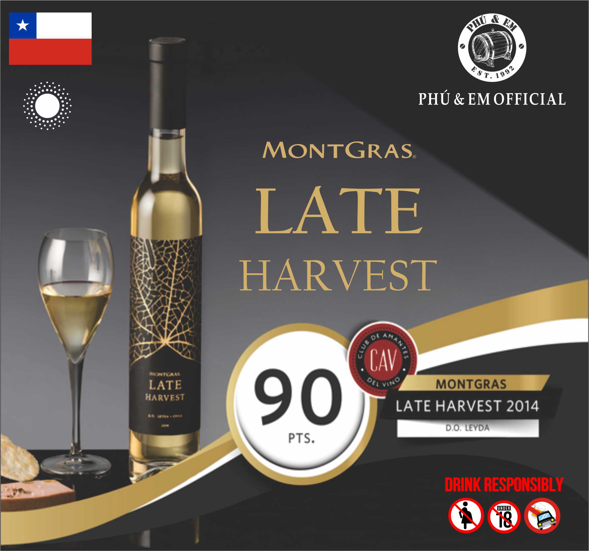 Rượu Vang Trắng Chile MontGras Late Harvest
