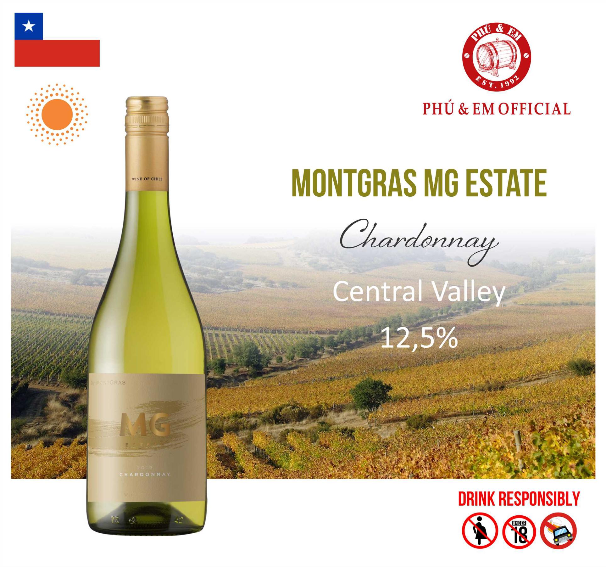 Rượu Vang Trắng Chile MontGras MG Estate Chardonnay