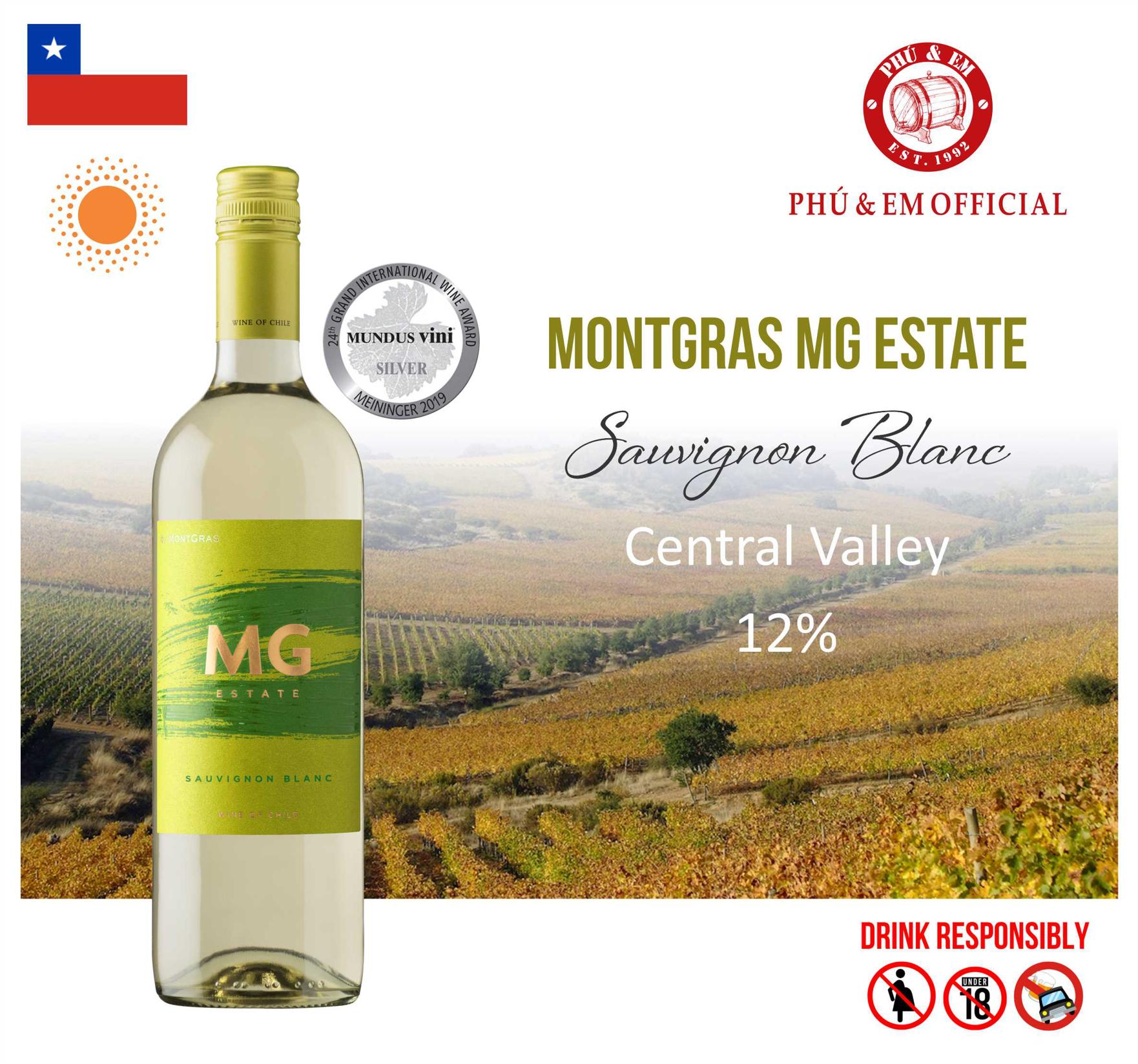 Rượu Vang Trắng Chile MontGras MG Estate Sauvignon Blanc