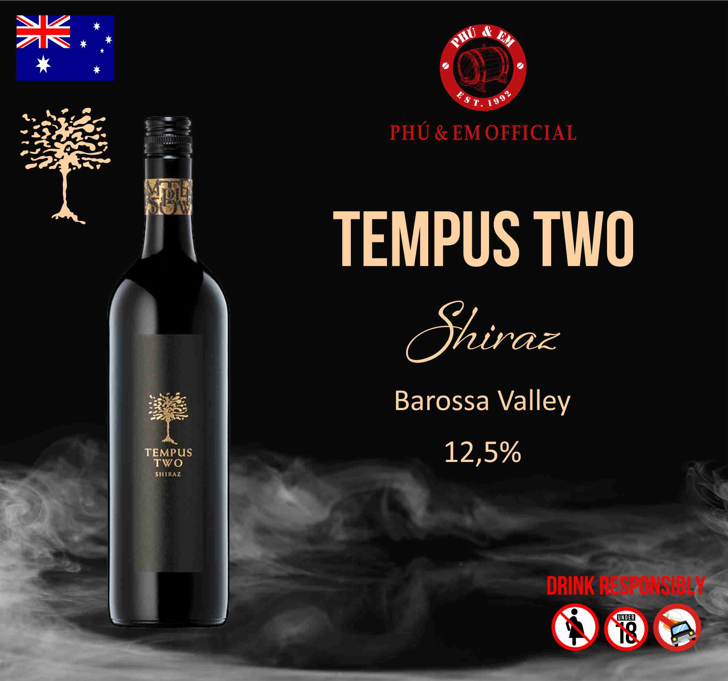 Rượu Vang Đỏ Úc Tempus Two Shiraz