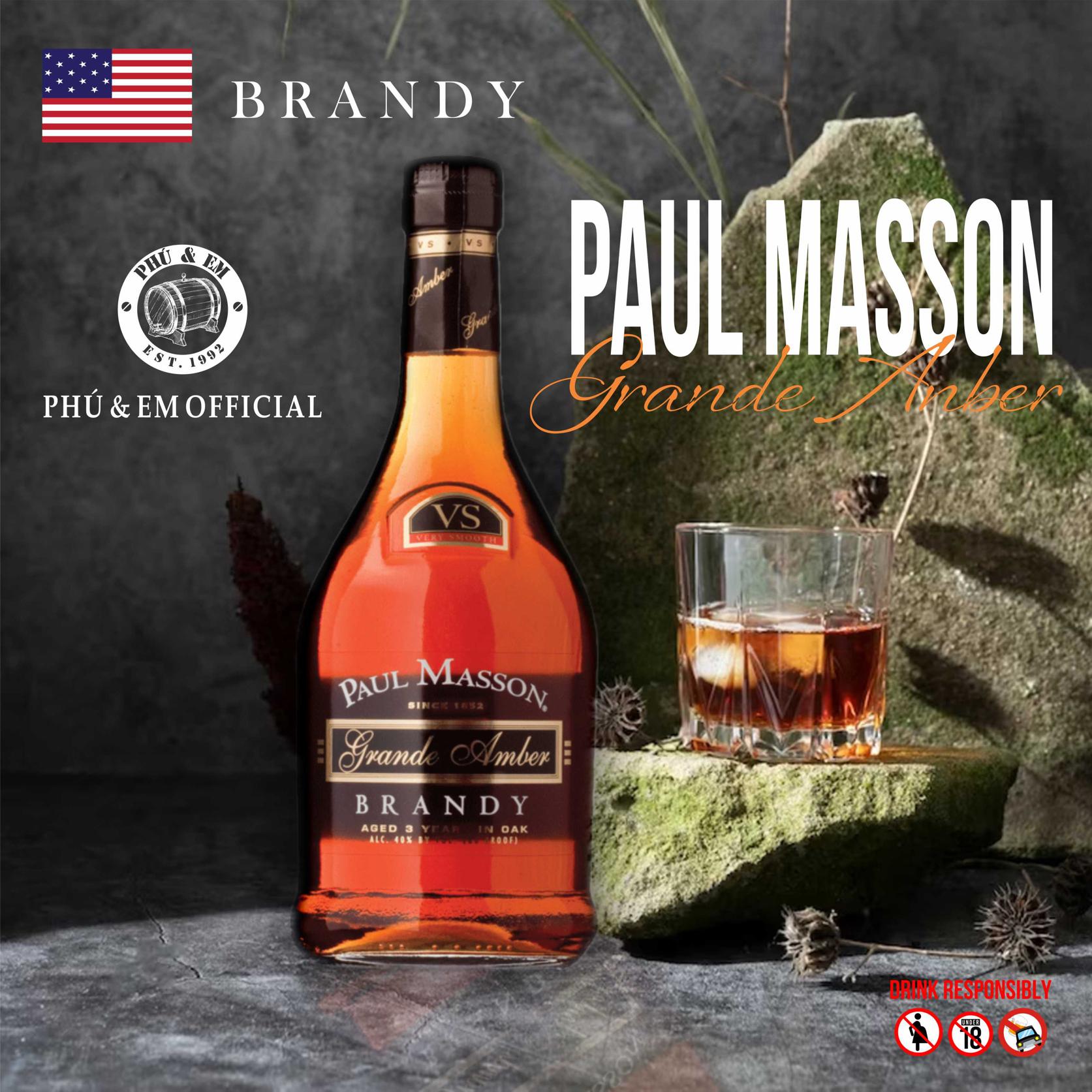 Rượu Brandy Paul Masson Grande Amber