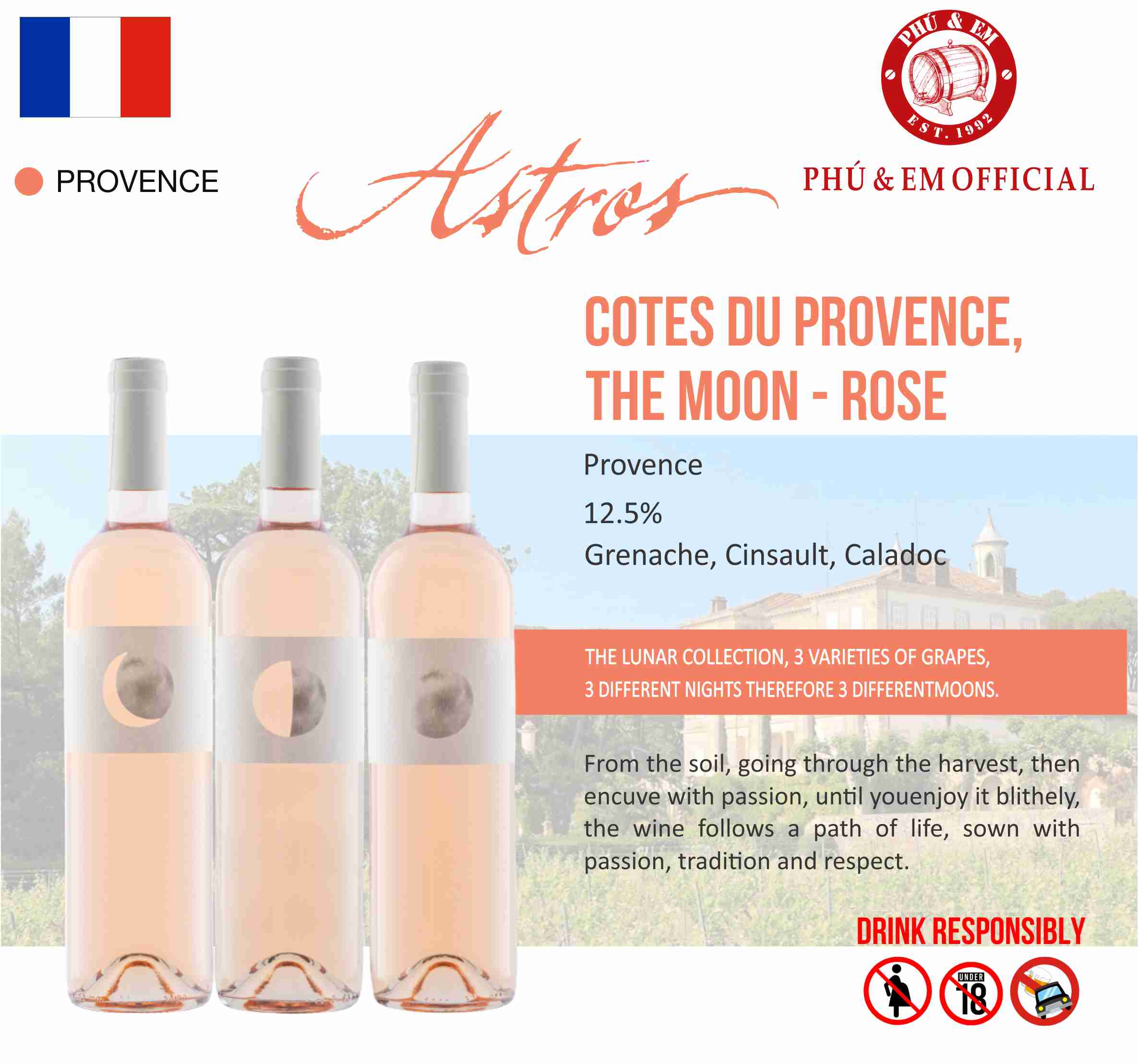 Rượu Vang Hồng Pháp Chateau d'Astros Moon