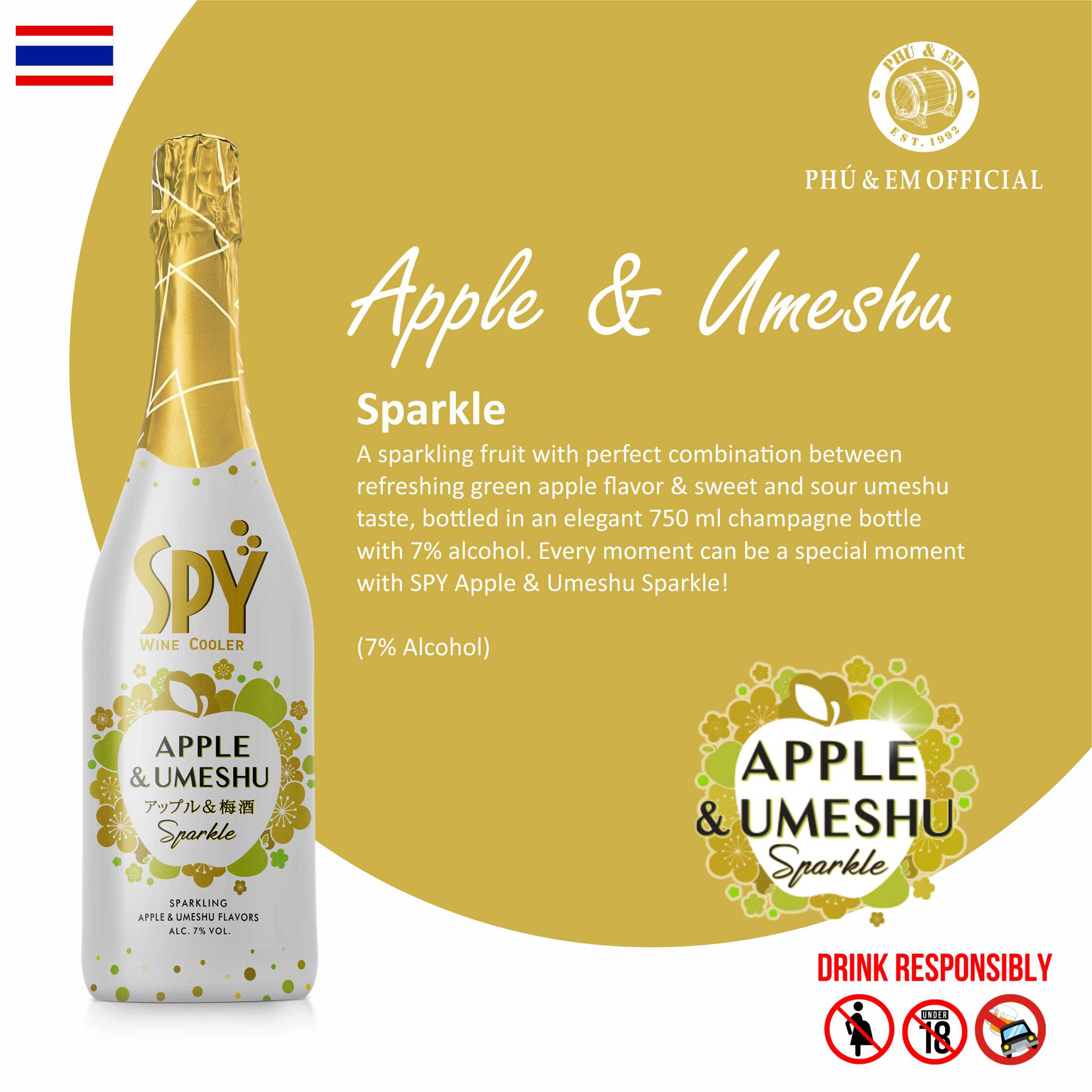  Rượu Trái Cây Thái Lan Spy Apple & Umeshu Sparkle 