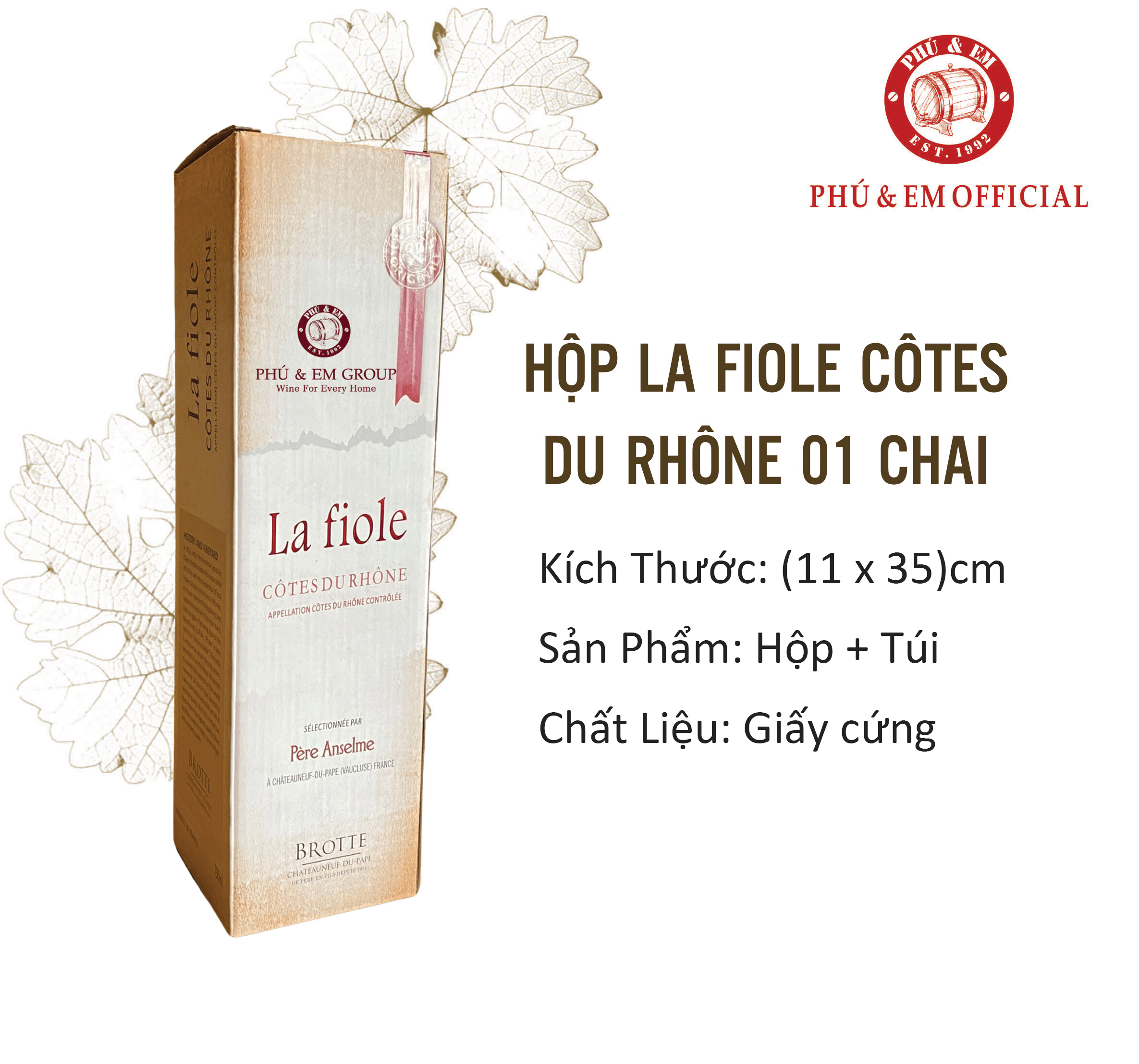 Hộp La Fiole Côtes du Rhône 01 Chai