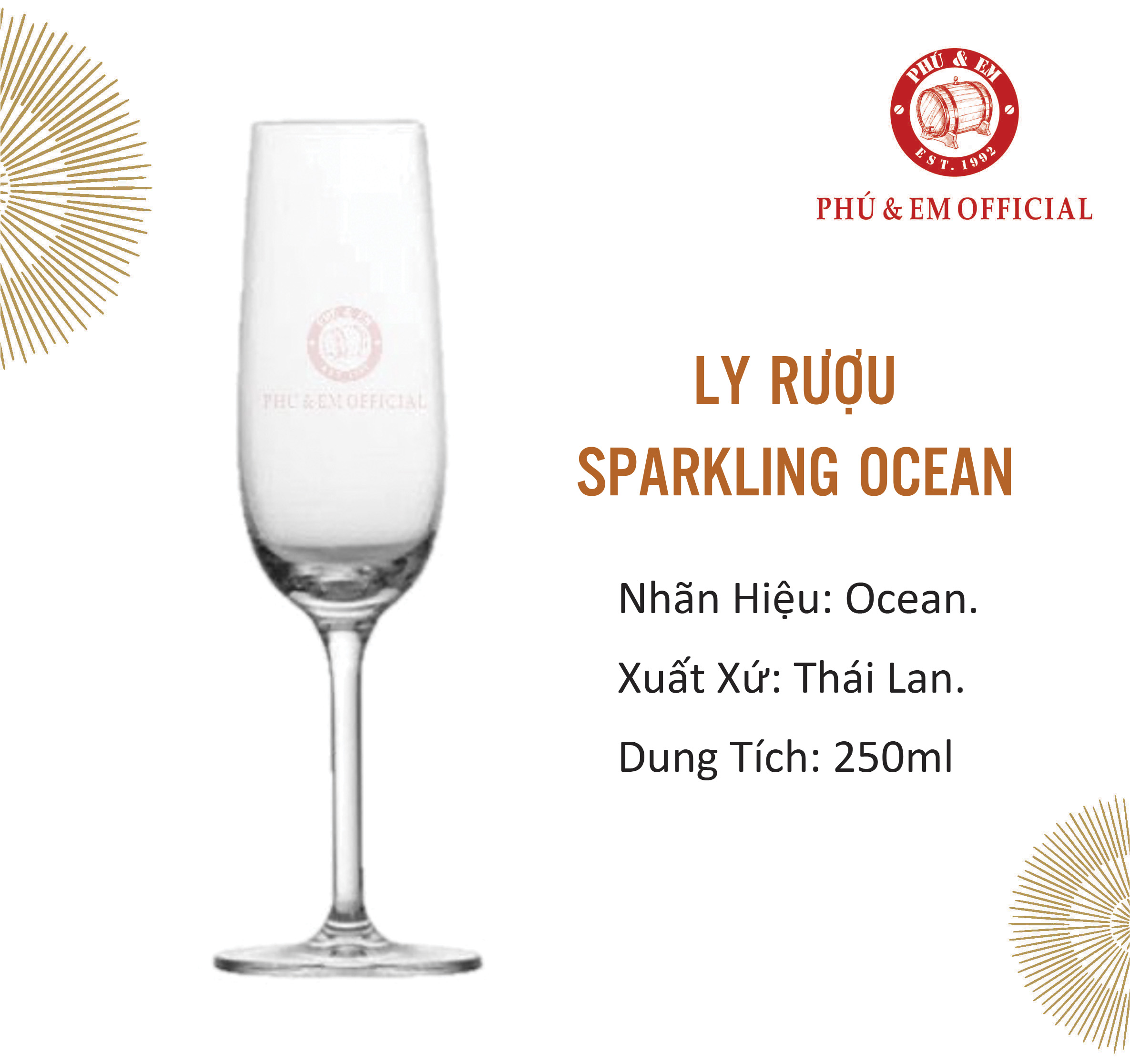  Ly Rượu Sparkling Ocean 