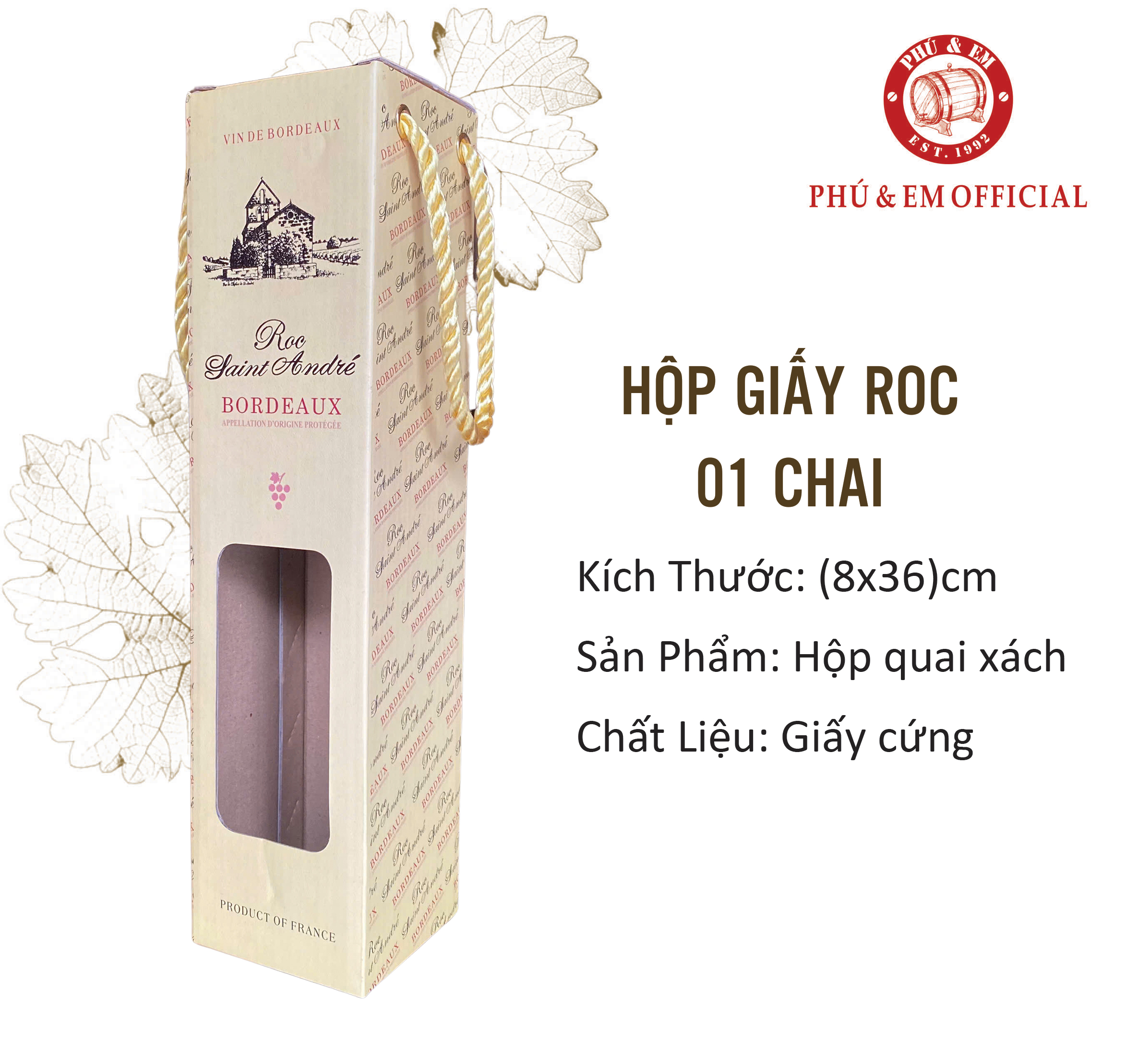 Hộp Roc 01 chai