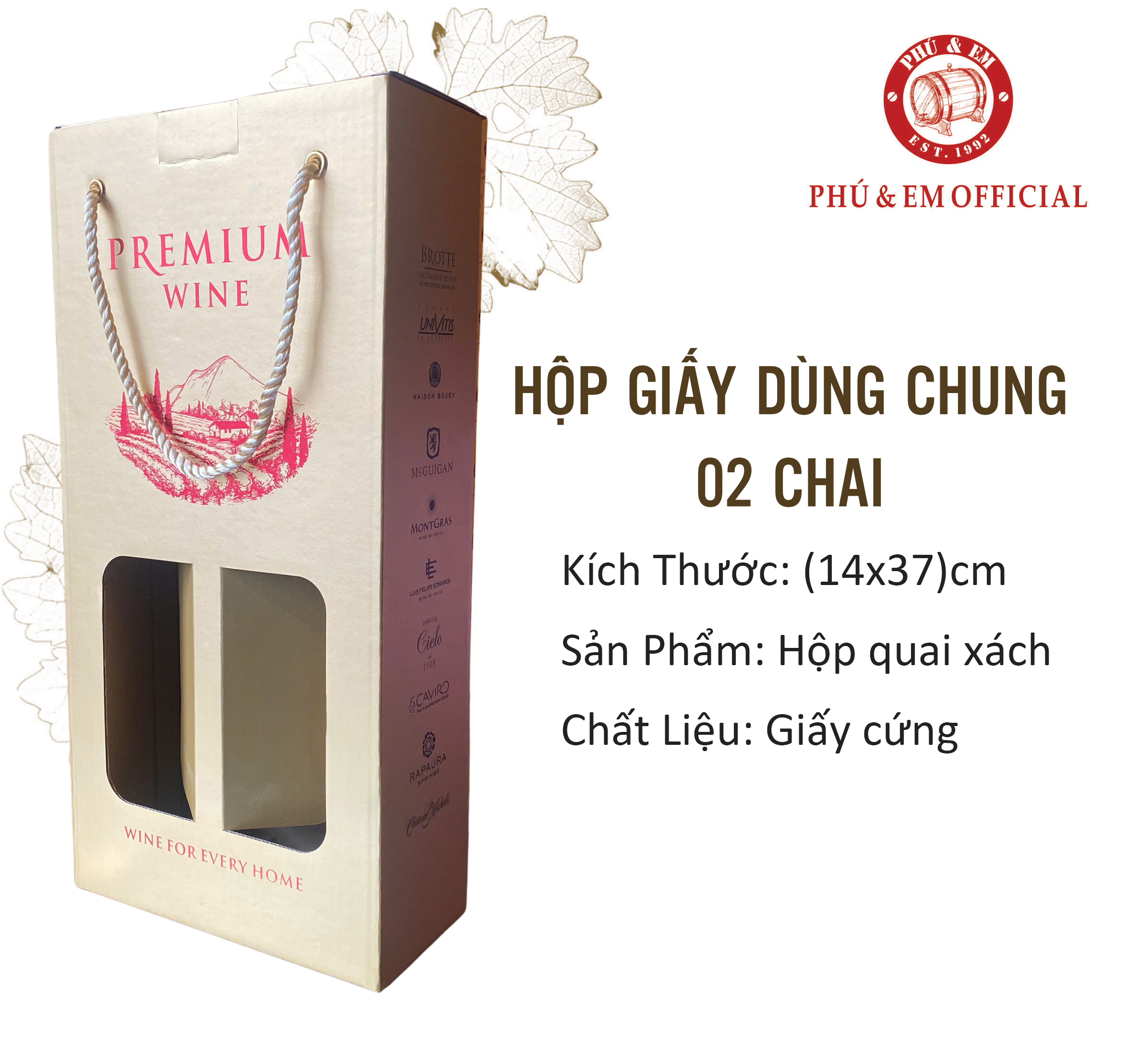 Hộp dùng chung logo PE