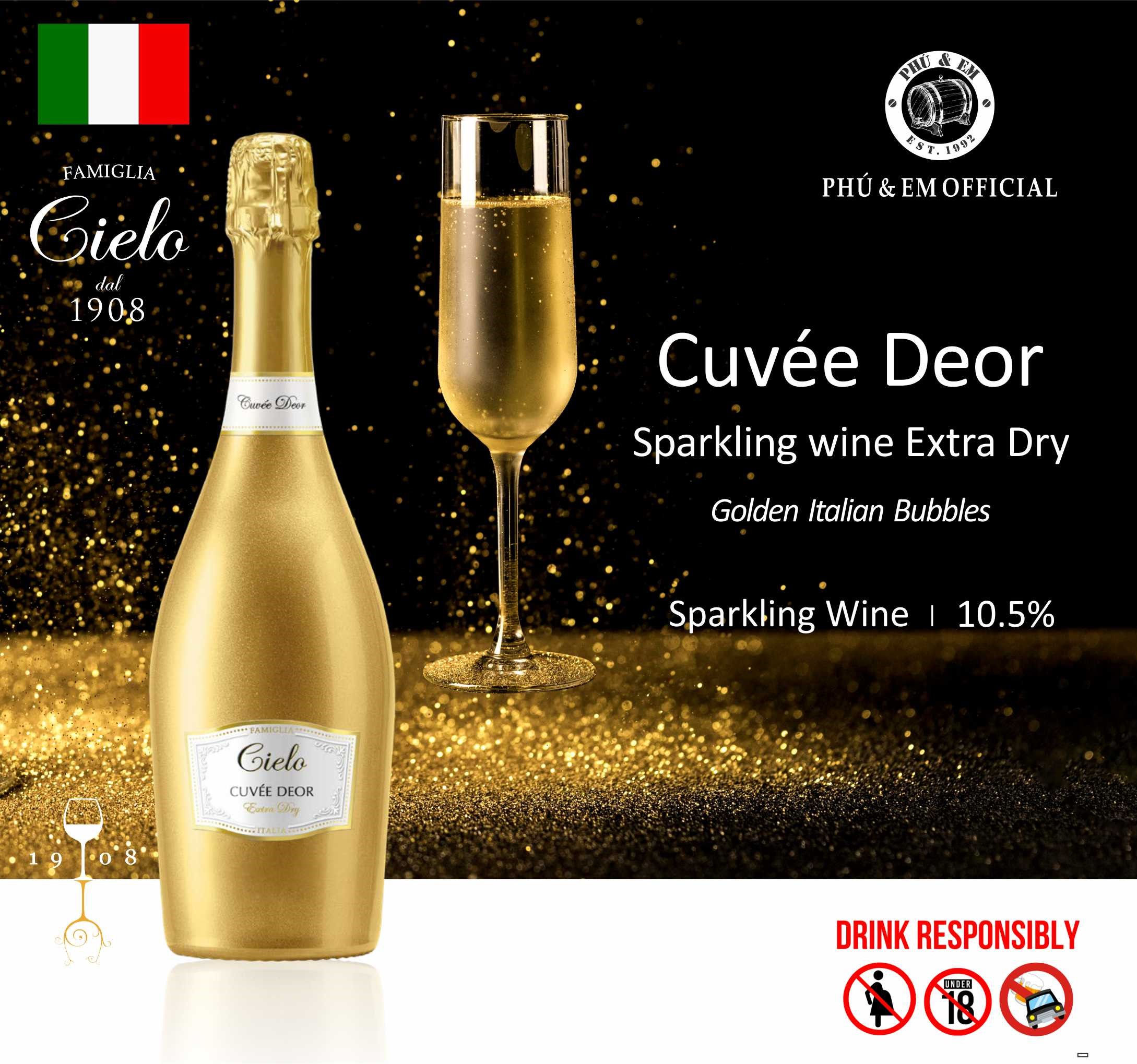 Rượu Vang Nổ Ý Cuvee Deor The Gold Collection Spumante Extra Dry