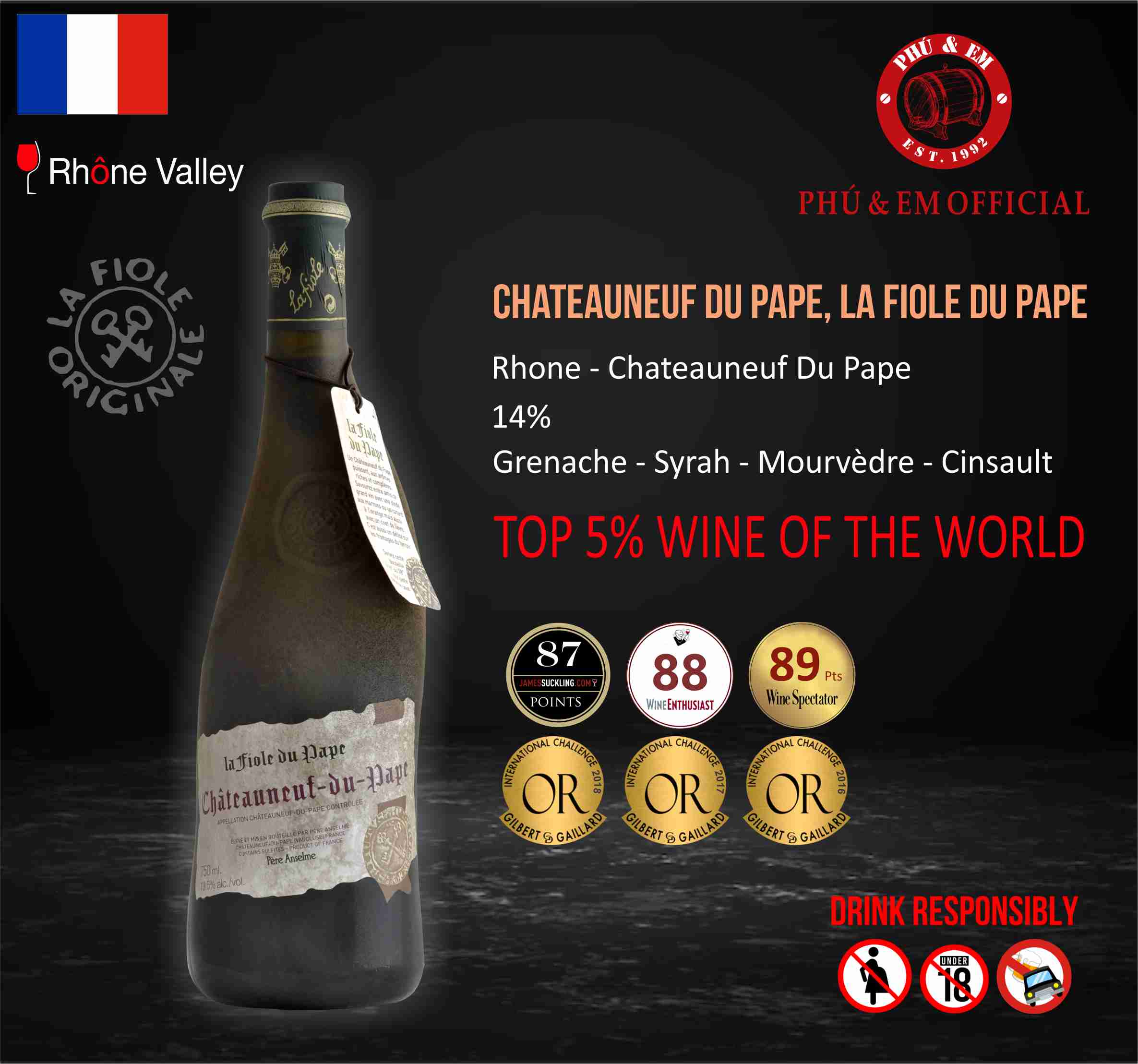 Rượu Vang Đỏ Pháp La Fiole du Pape 750ml