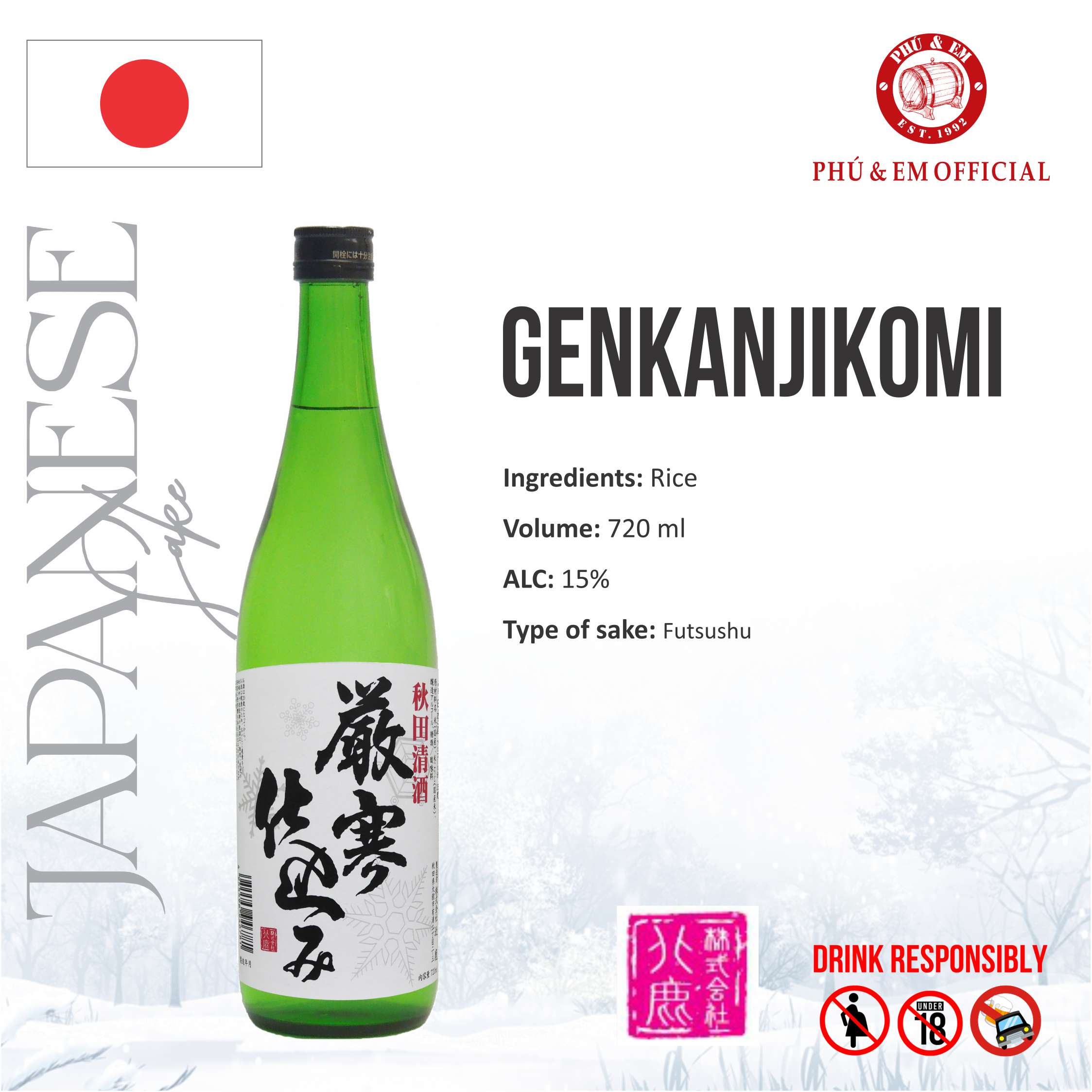 Rượu Sake Nhật Genkanjikomi