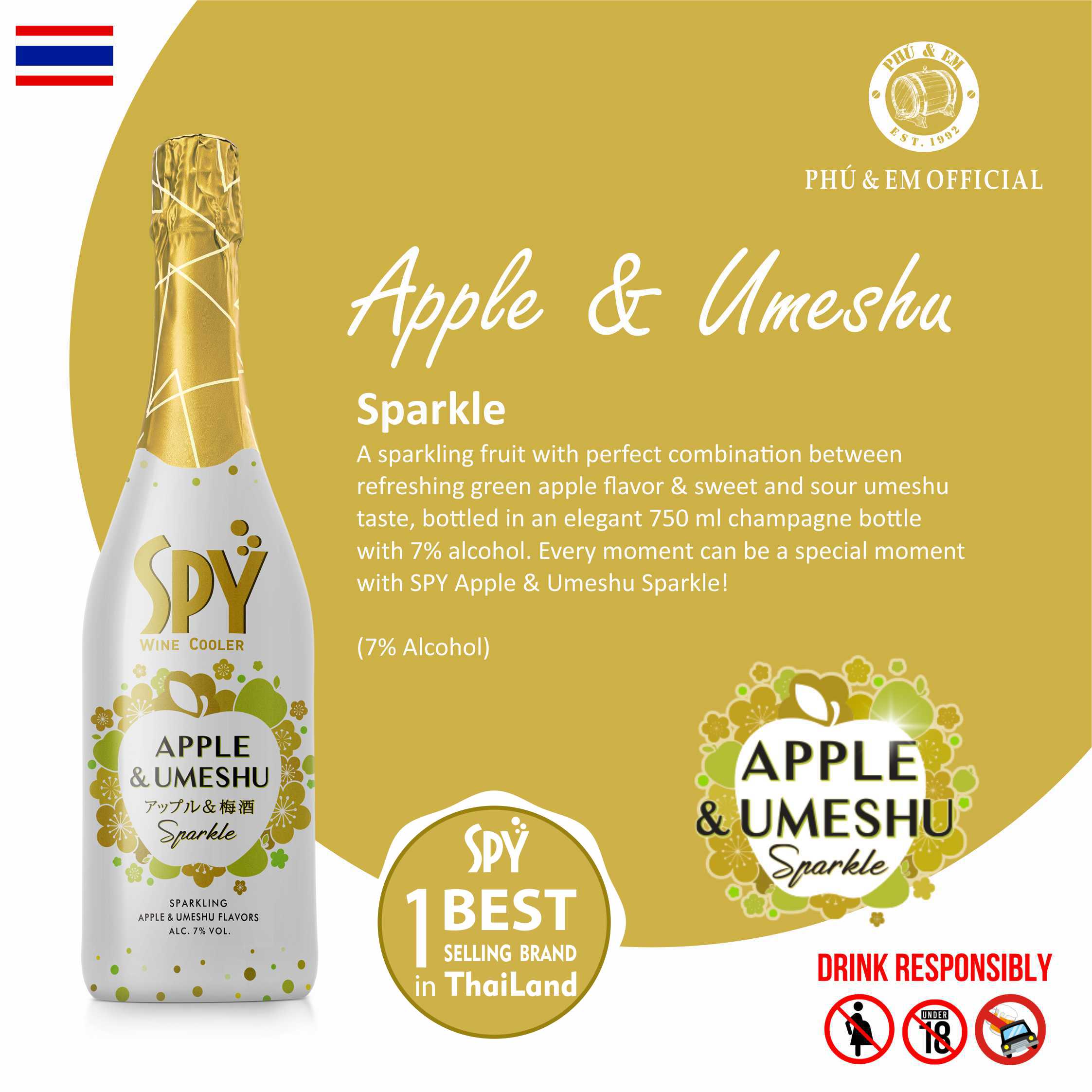  Rượu Trái Cây Thái Lan Spy Apple & Umeshu Sparkle 