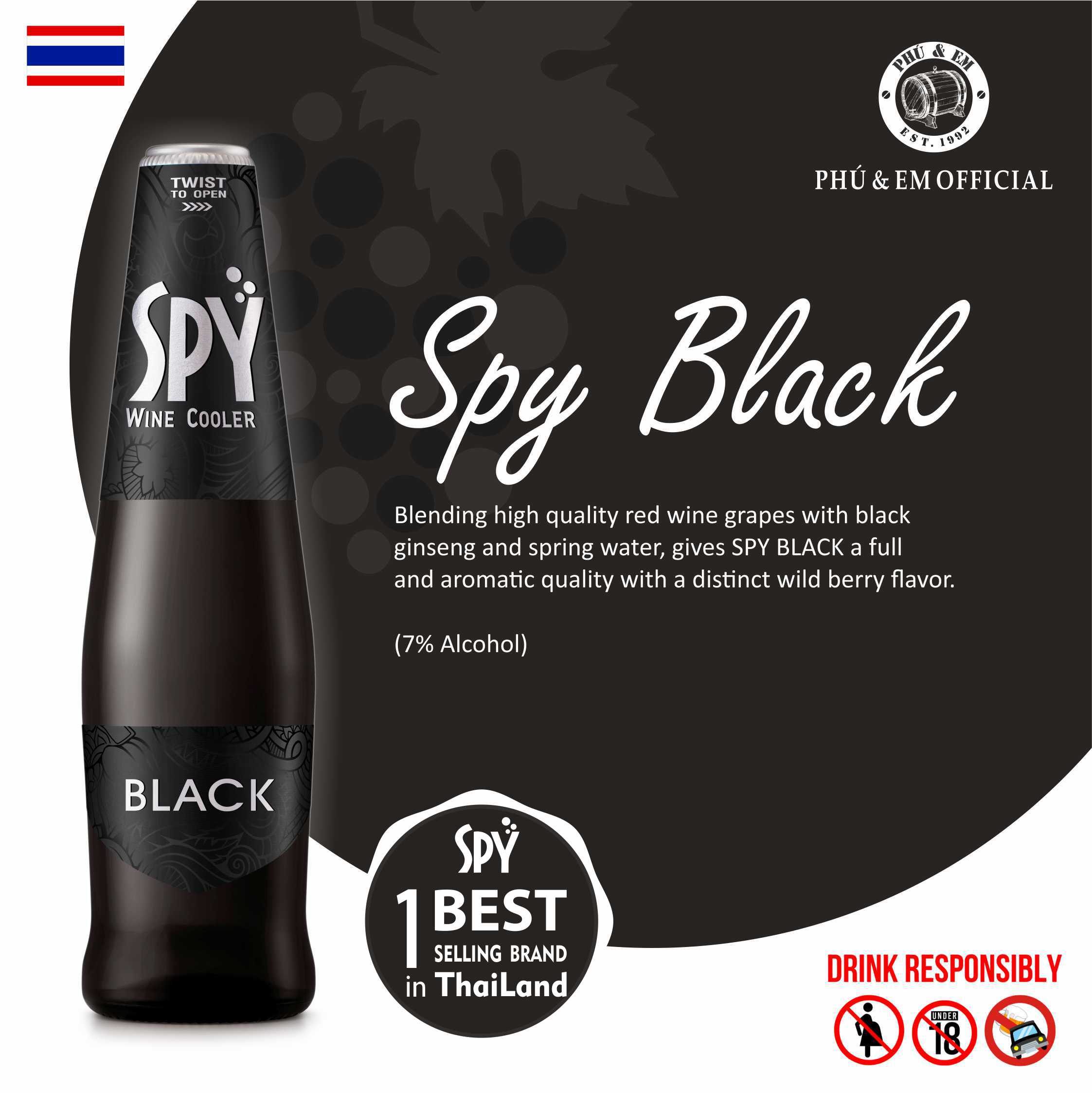 Rượu Trái Cây Thái Lan Spy Black