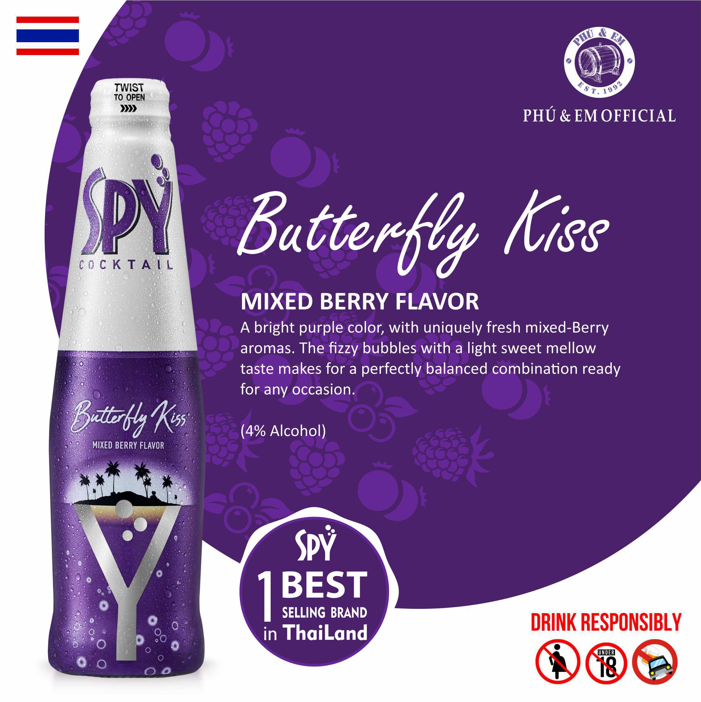  Rượu Trái Cây Thái Lan Spy Butterfly Kiss 