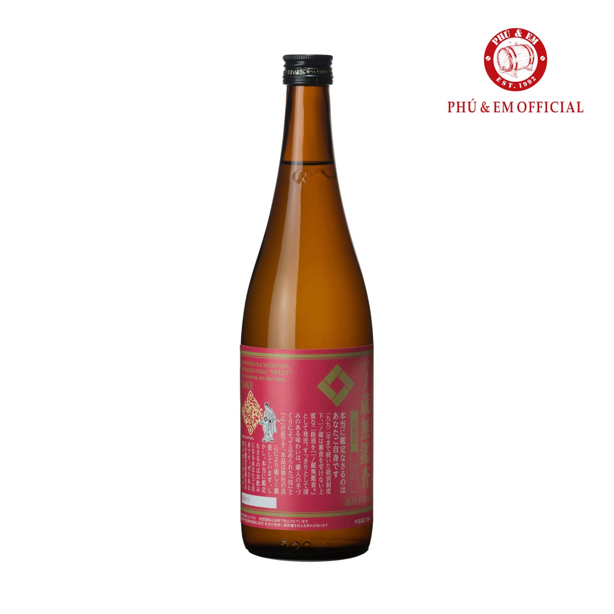 Rượu Sake Nhật Ichinokura Mukansa Honjozo Sweet 720ml