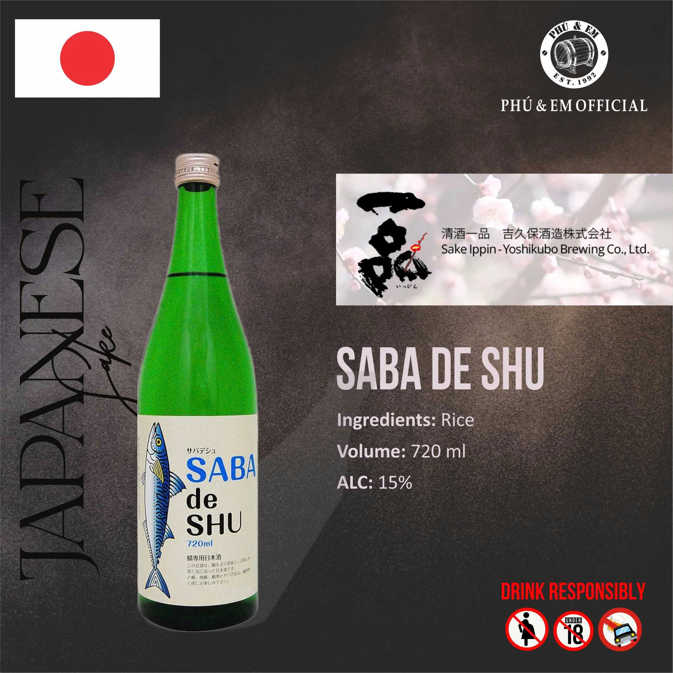Rượu Sake Nhật SABA de SHU 720ml