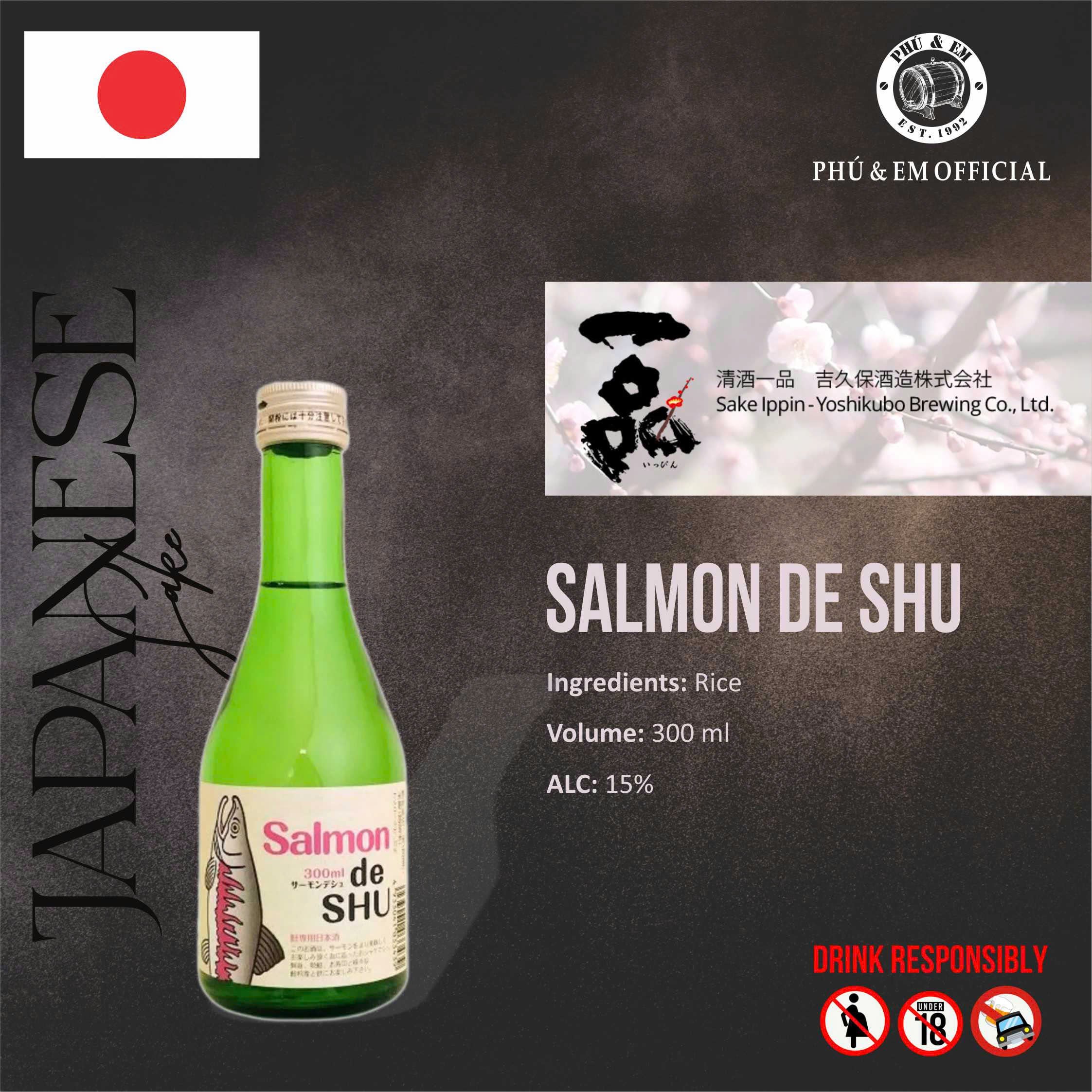 Rượu Sake Nhật Salmon de SHU 300ml