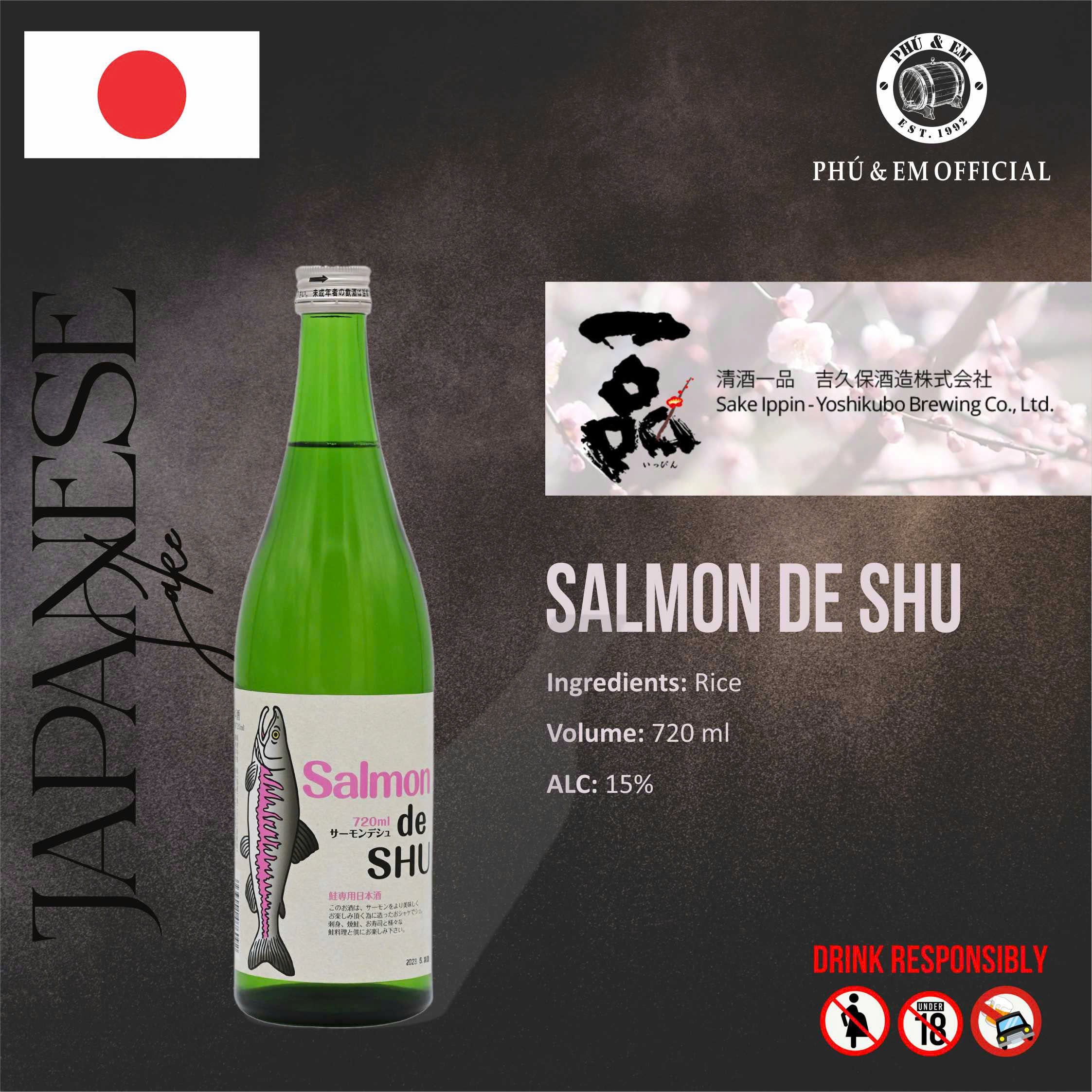 Rượu Sake Nhật Salmon de SHU 720ml