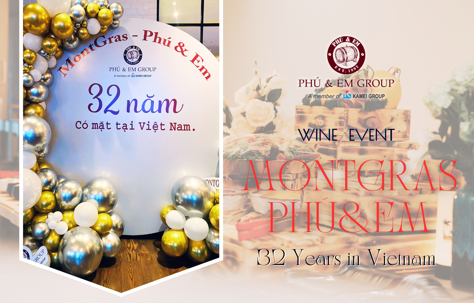 Tiệc rượu nhà cung cấp MontGras - Phú & Em