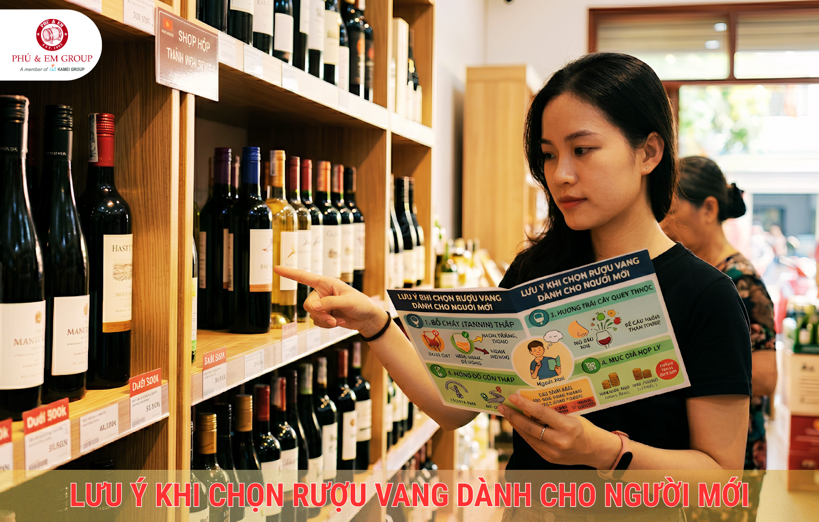 Lưu &yacute; khi chọn rượu vang d&agrave;nh cho người mới.