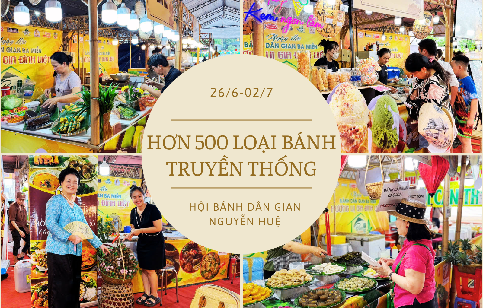 Hơn 500 loại b&aacute;nh truyền thống tại hội b&aacute;nh d&acirc;n gian Nguyễn Huệ